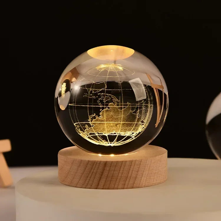 Crystal Sphere with 3D Design