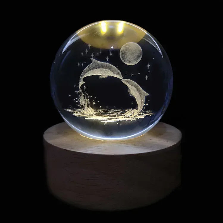Crystal Sphere with 3D Design