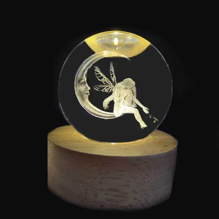 Crystal Sphere with 3D Design