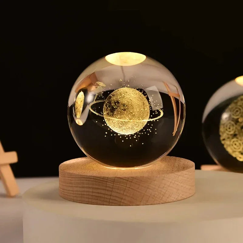 Crystal Sphere with 3D Design