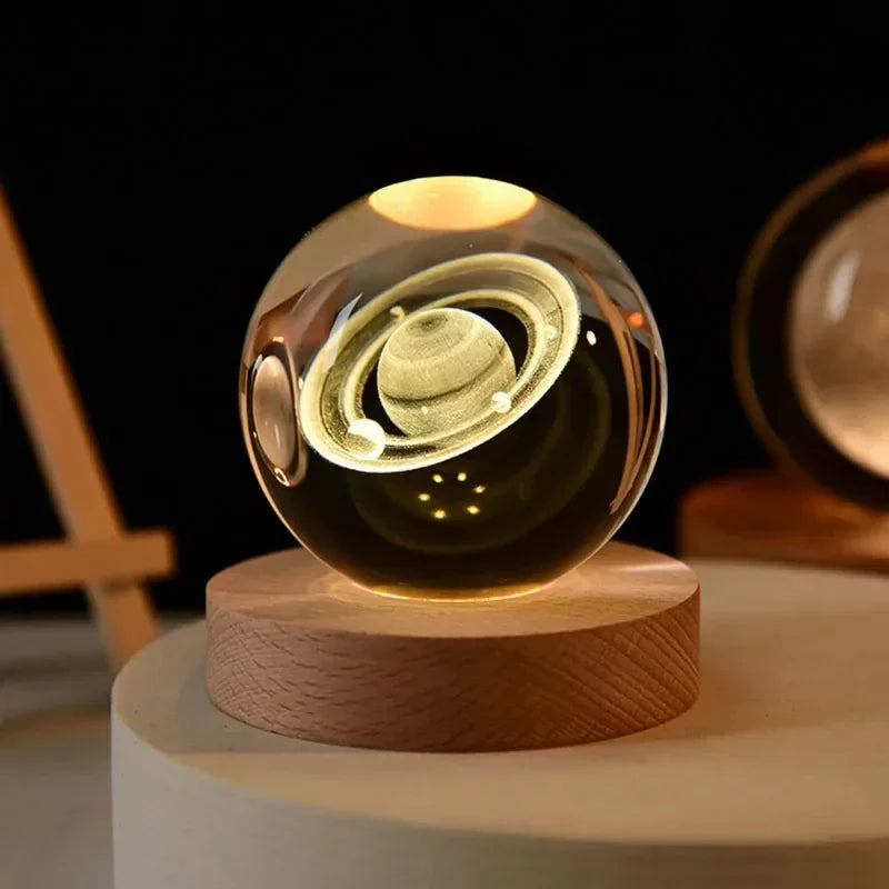 Crystal Sphere with 3D Design