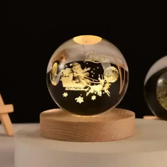 Crystal Sphere with 3D Design