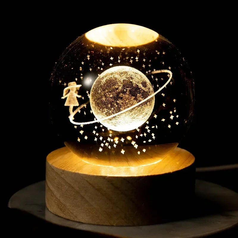 Crystal Sphere with 3D Design