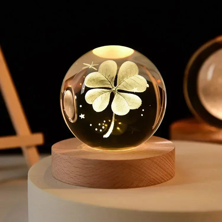 Crystal Sphere with 3D Design
