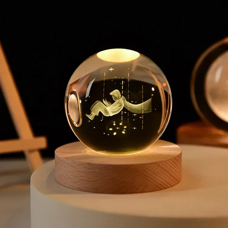 Crystal Sphere with 3D Design