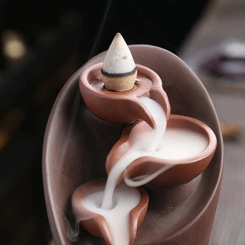 Ceramic Waterfall Incense Cascade