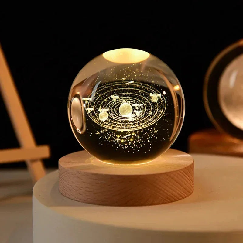Crystal Sphere with 3D Design