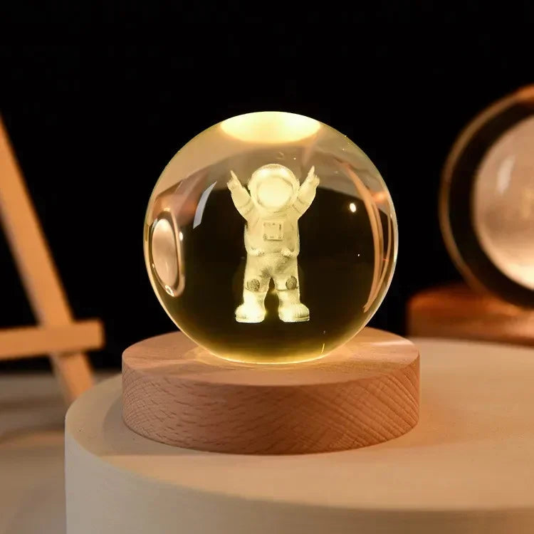 Crystal Sphere with 3D Design