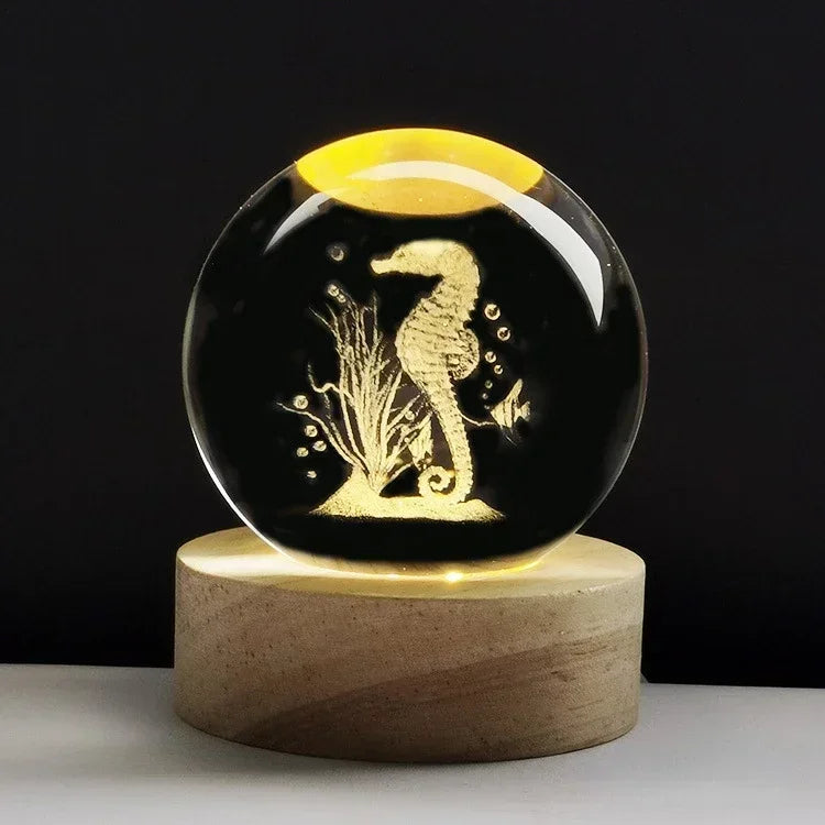 Crystal Sphere with 3D Design