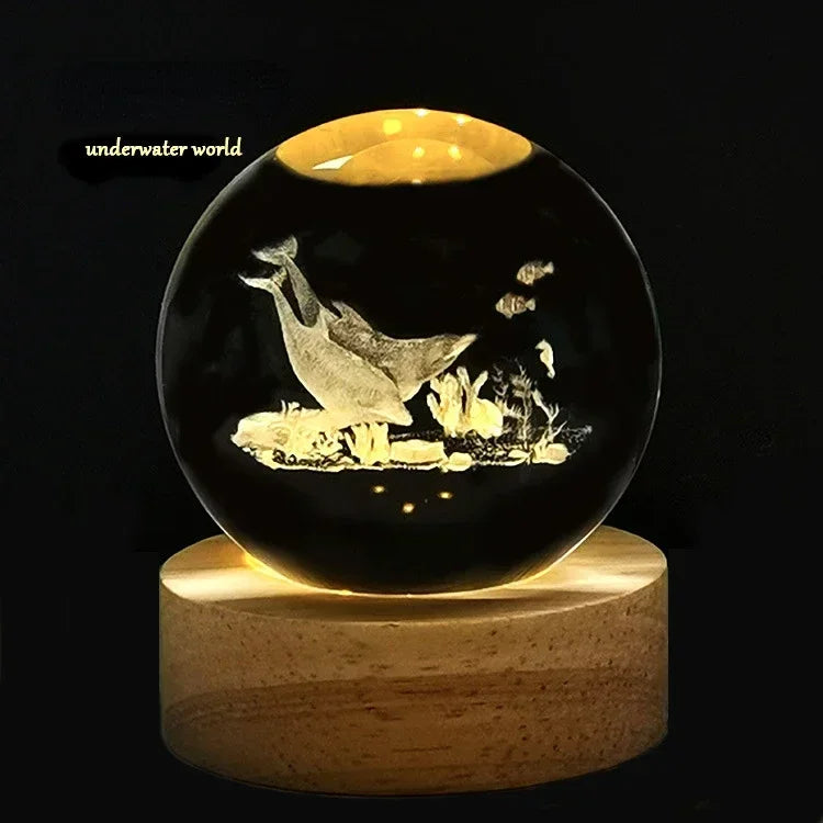 Crystal Sphere with 3D Design