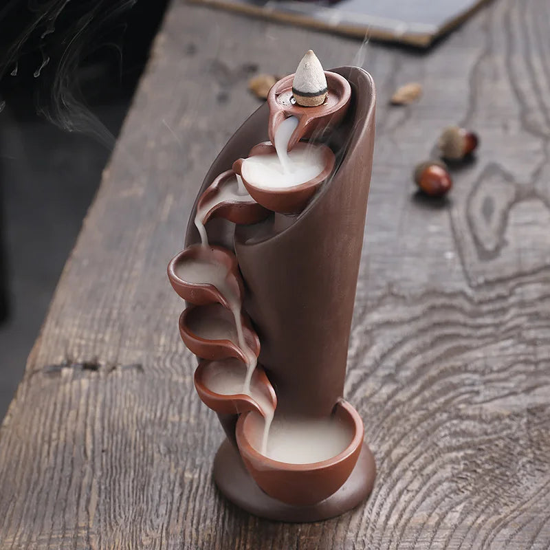 Ceramic Waterfall Incense Cascade