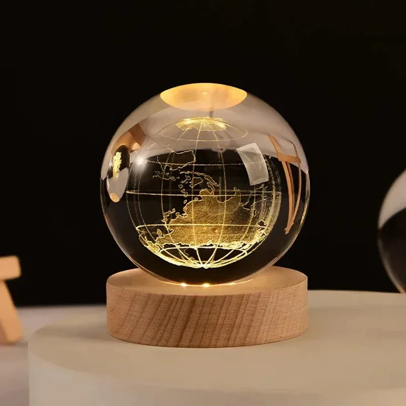 Crystal Sphere with 3D Design