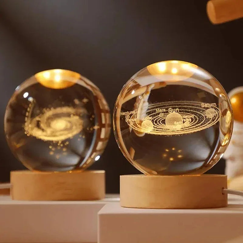 Crystal Sphere with 3D Design