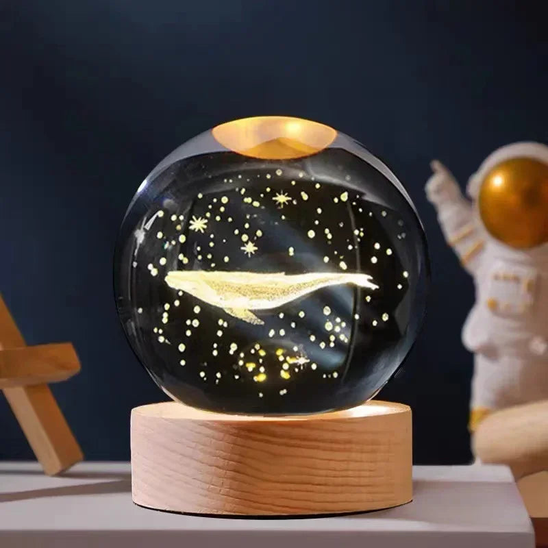 Crystal Sphere with 3D Design