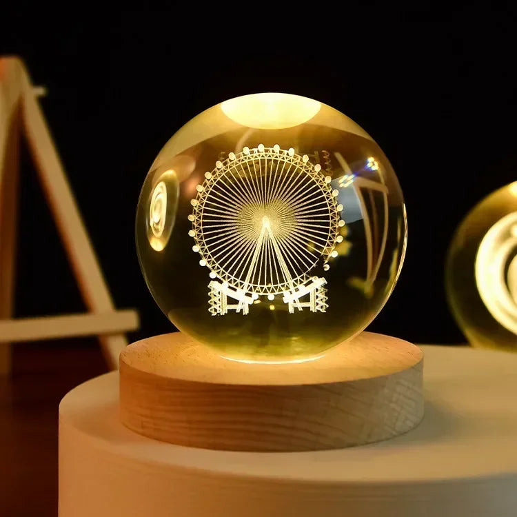 Crystal Sphere with 3D Design