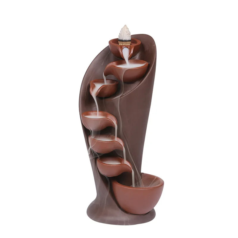 Ceramic Waterfall Incense Cascade