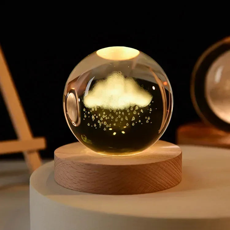 Crystal Sphere with 3D Design