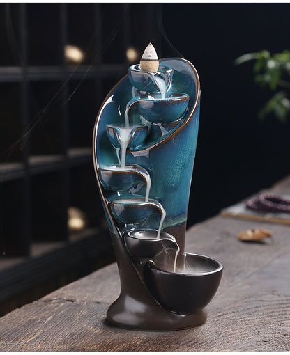 Ceramic Waterfall Incense Cascade