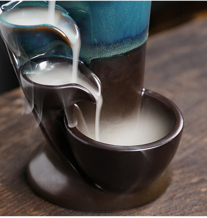 Ceramic Waterfall Incense Cascade