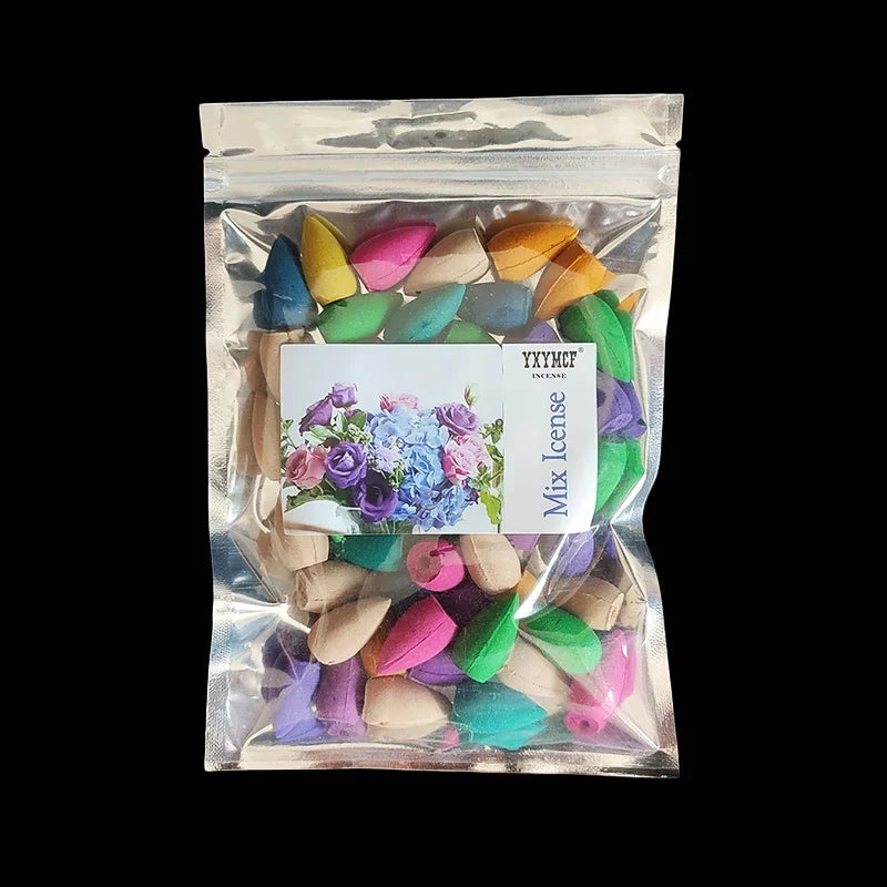 Natural Backflow Incense Cones – 50 pcs