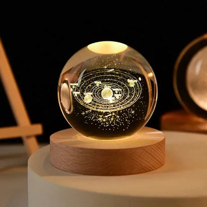 Crystal Sphere with 3D Design