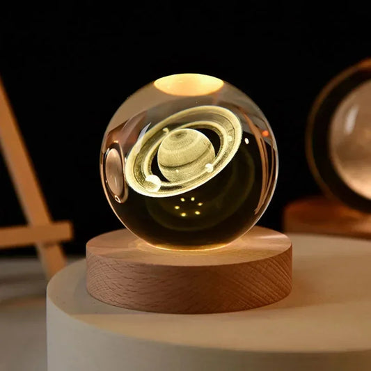 Crystal Sphere with 3D Design