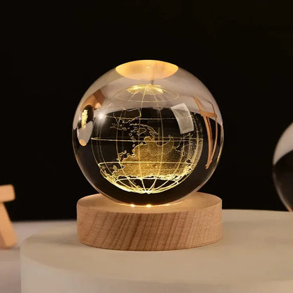 Crystal Sphere with 3D Design