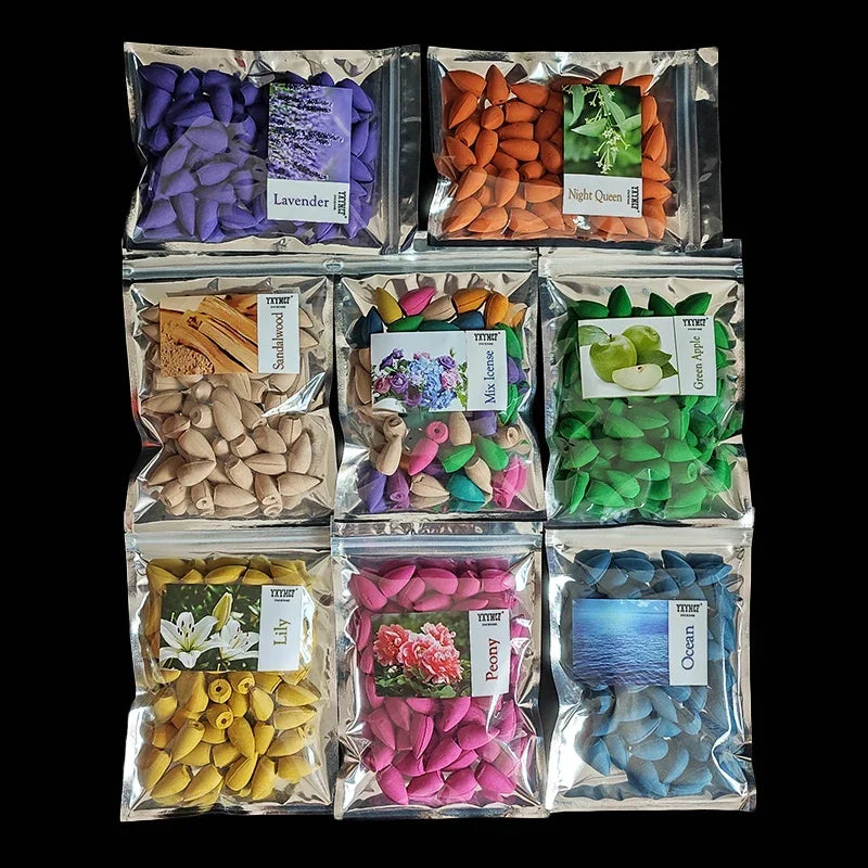 Natural Backflow Incense Cones – 50 pcs