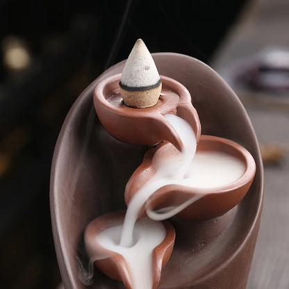 Ceramic Waterfall Incense Cascade