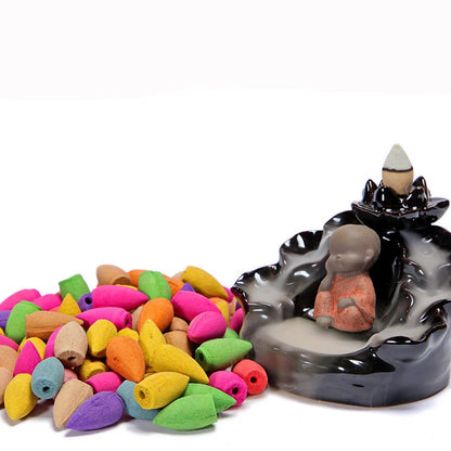 Natural Backflow Incense Cones – 50 pcs