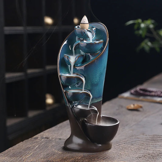 Ceramic Waterfall Incense Cascade