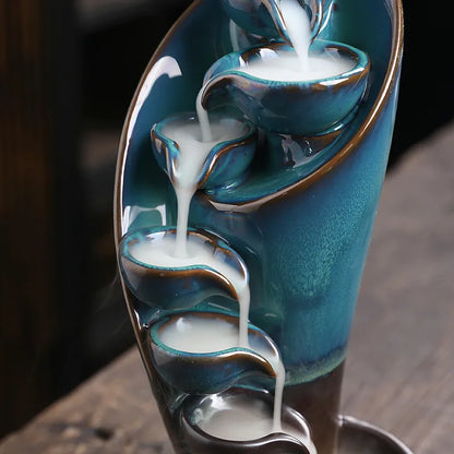 Ceramic Waterfall Incense Cascade