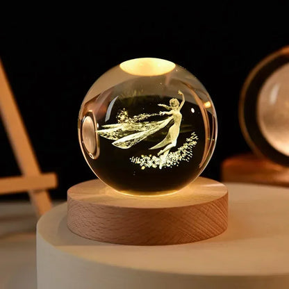 Crystal Sphere with 3D Design