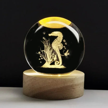 Crystal Sphere with 3D Design