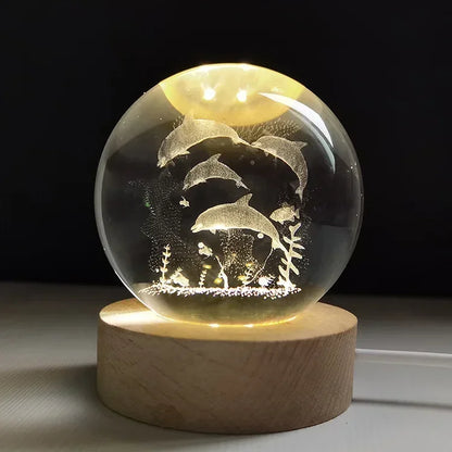 Crystal Sphere with 3D Design