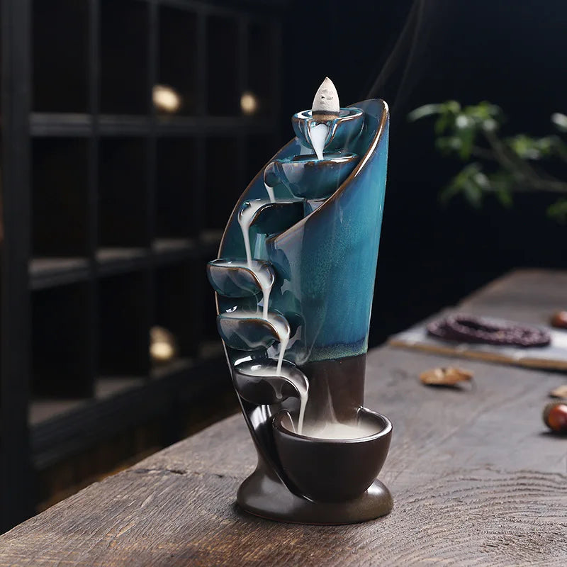 Ceramic Waterfall Incense Cascade