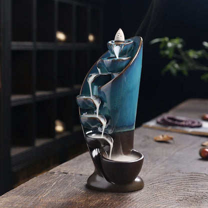 Ceramic Waterfall Incense Cascade