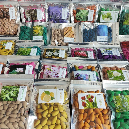 Natural Backflow Incense Cones – 50 pcs