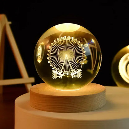 Crystal Sphere with 3D Design