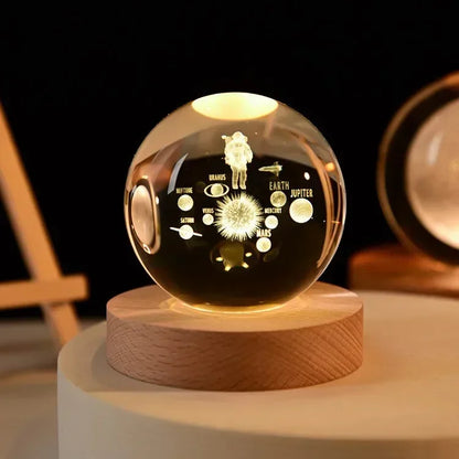 Crystal Sphere with 3D Design