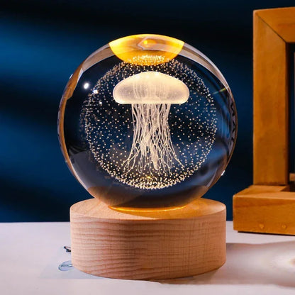 Crystal Sphere with 3D Design